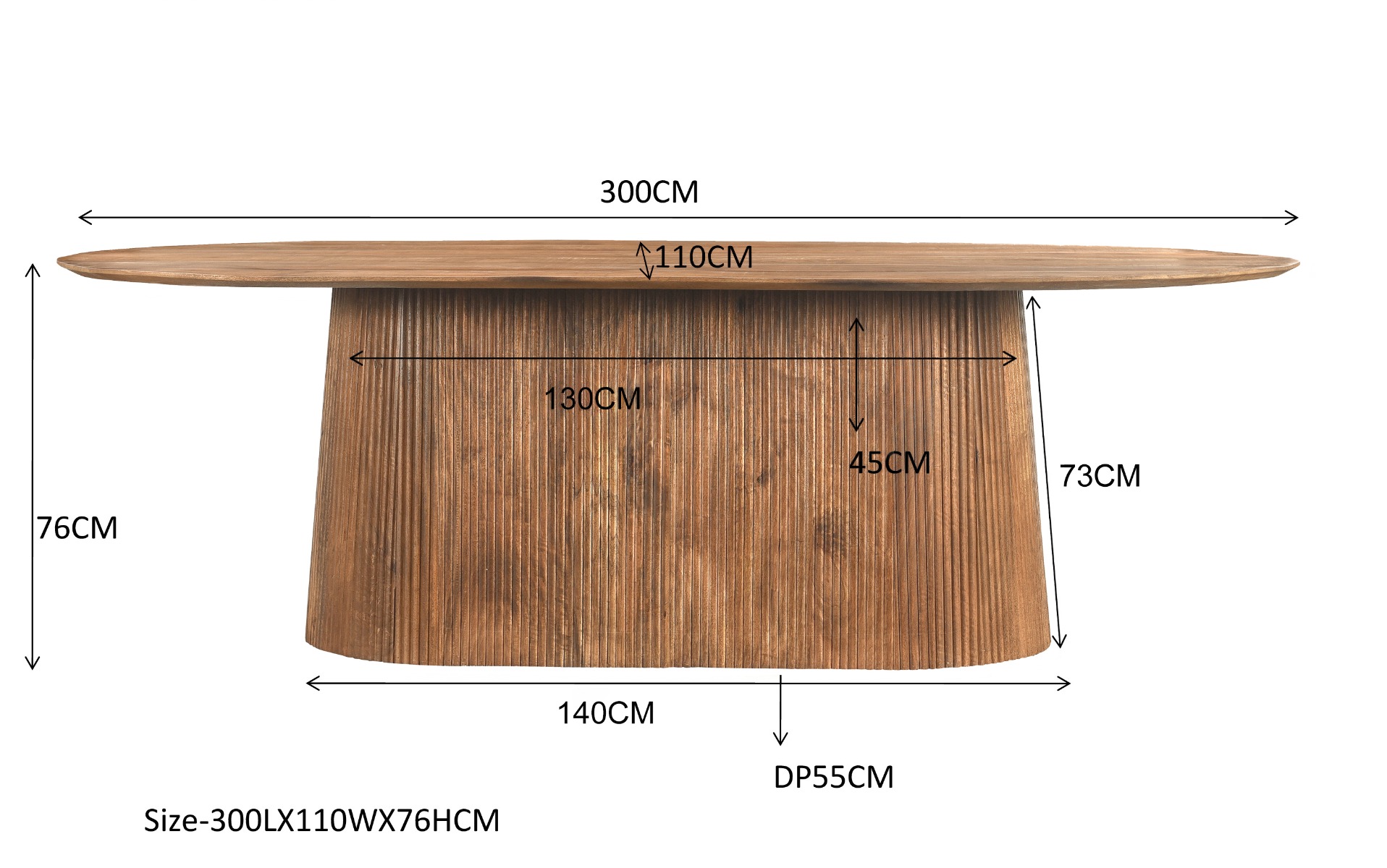 Eetkamertafel Salvator 300 cm - Afbeelding 7