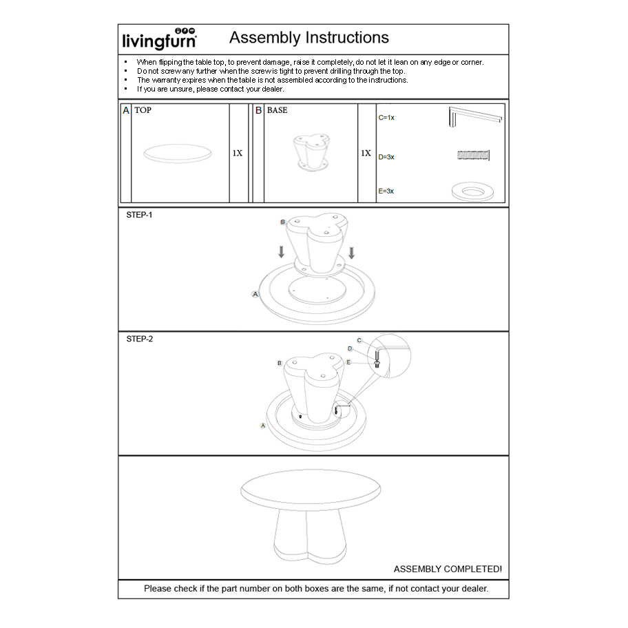 Salontafel Clubs 80 cm - Afbeelding 8