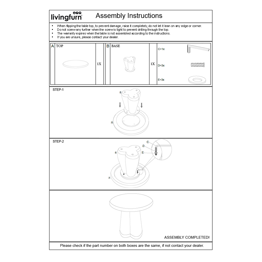Salontafel Clubs 50 cm - Afbeelding 9