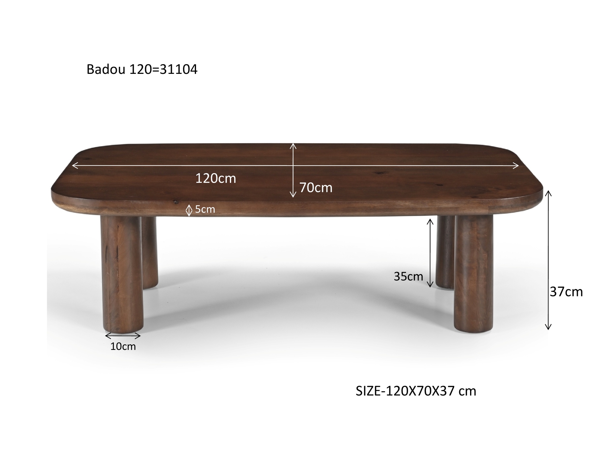 Salontafel Badou 120 cm - Afbeelding 5