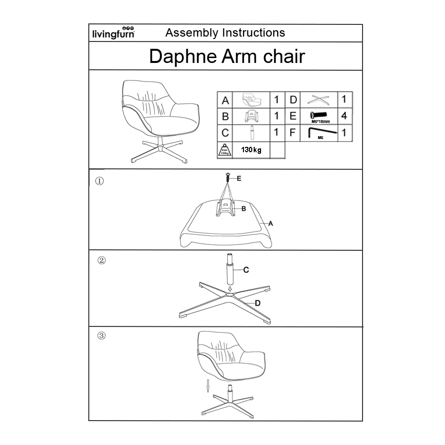 Draaifauteuil Daphne zand - Afbeelding 9