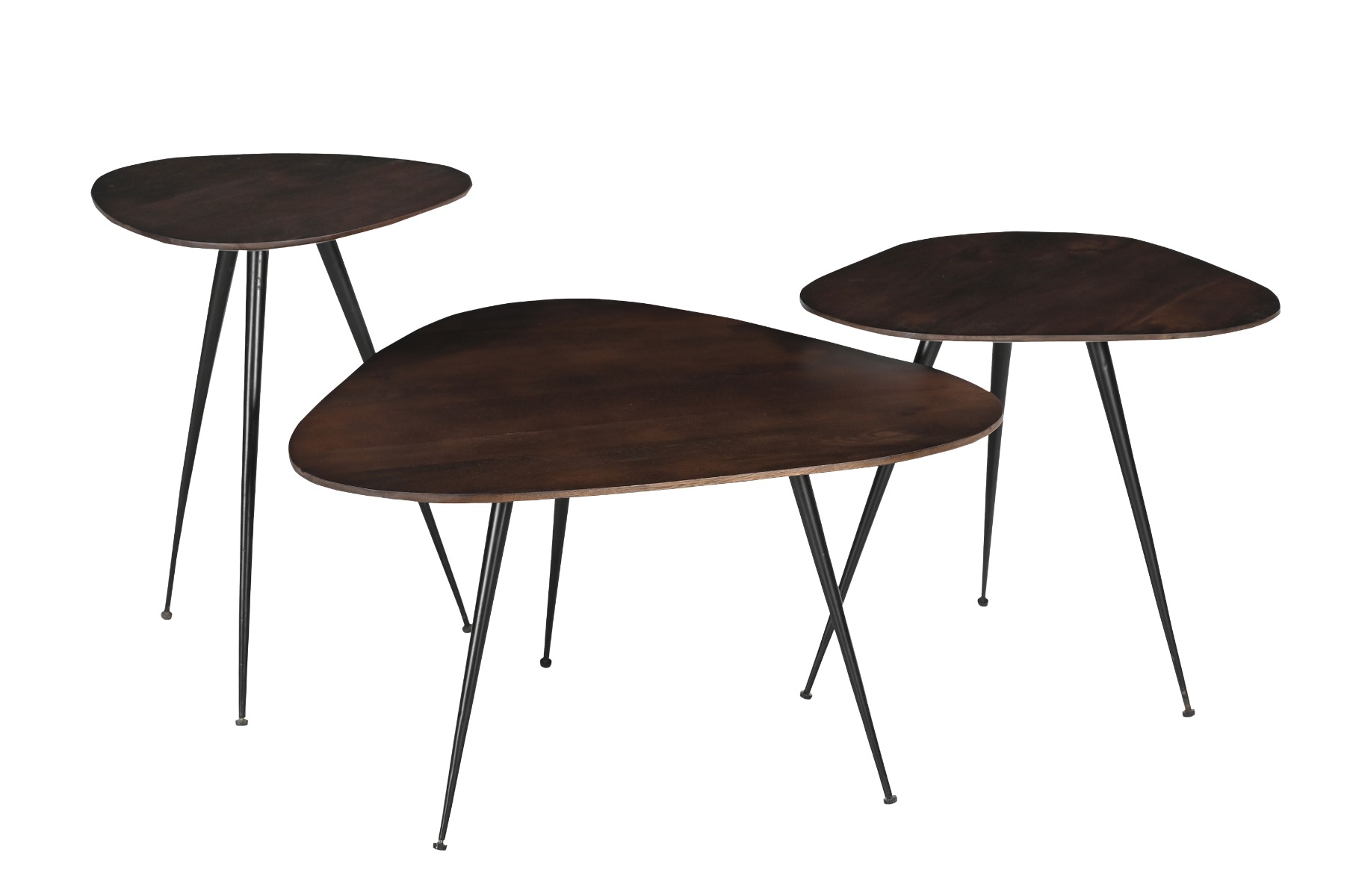 Salontafel Loua bruin set van 3