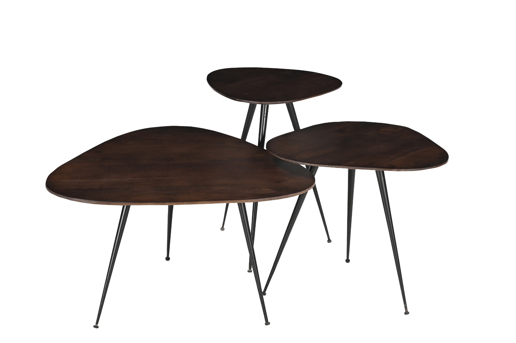 Salontafel Loua bruin set van 3 - Afbeelding 2