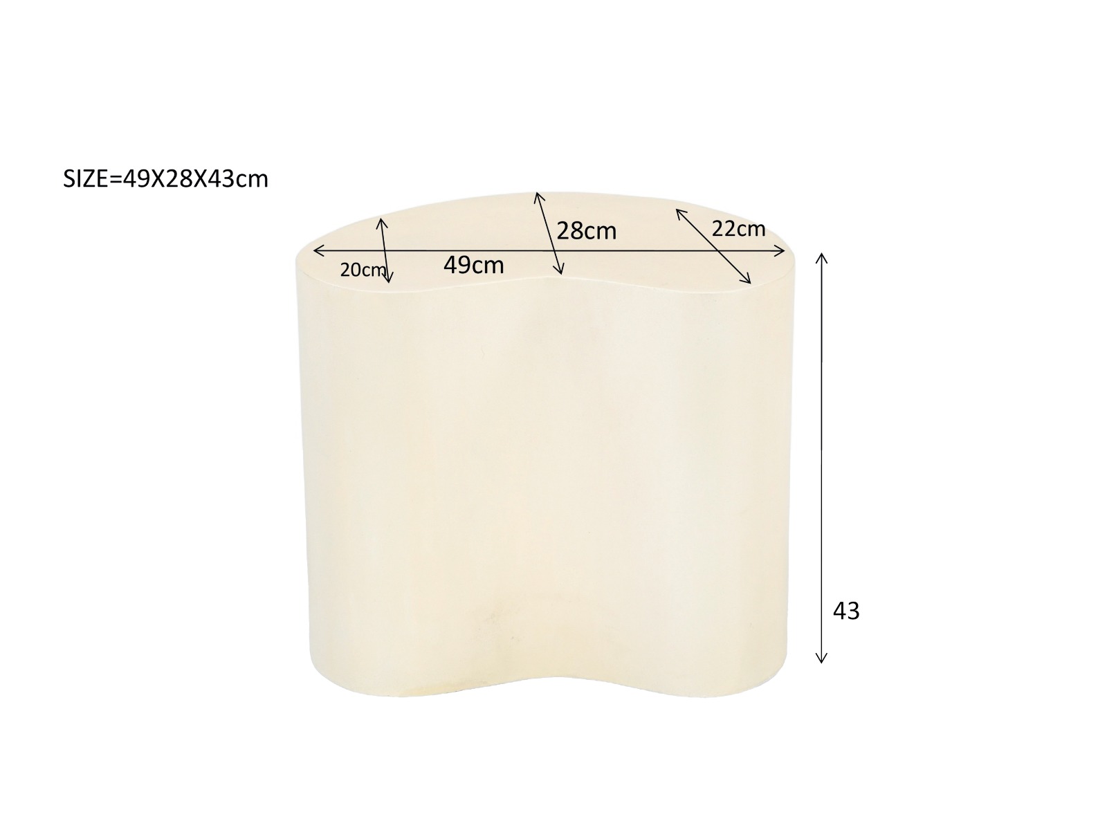 Salontafel Organic Sandy 50 cm - Afbeelding 4
