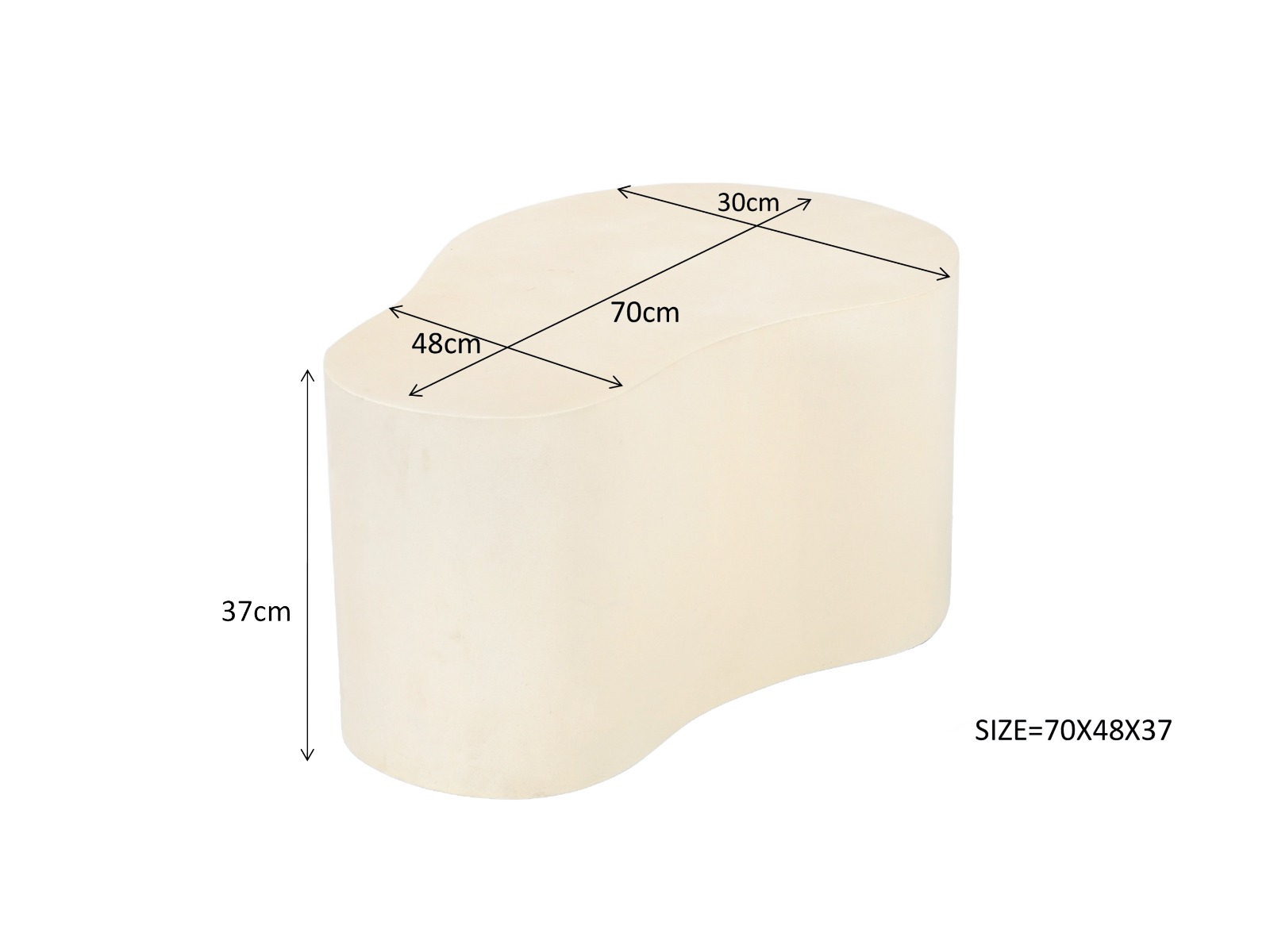 Salontafel Organic Sandy 70 cm - Afbeelding 4
