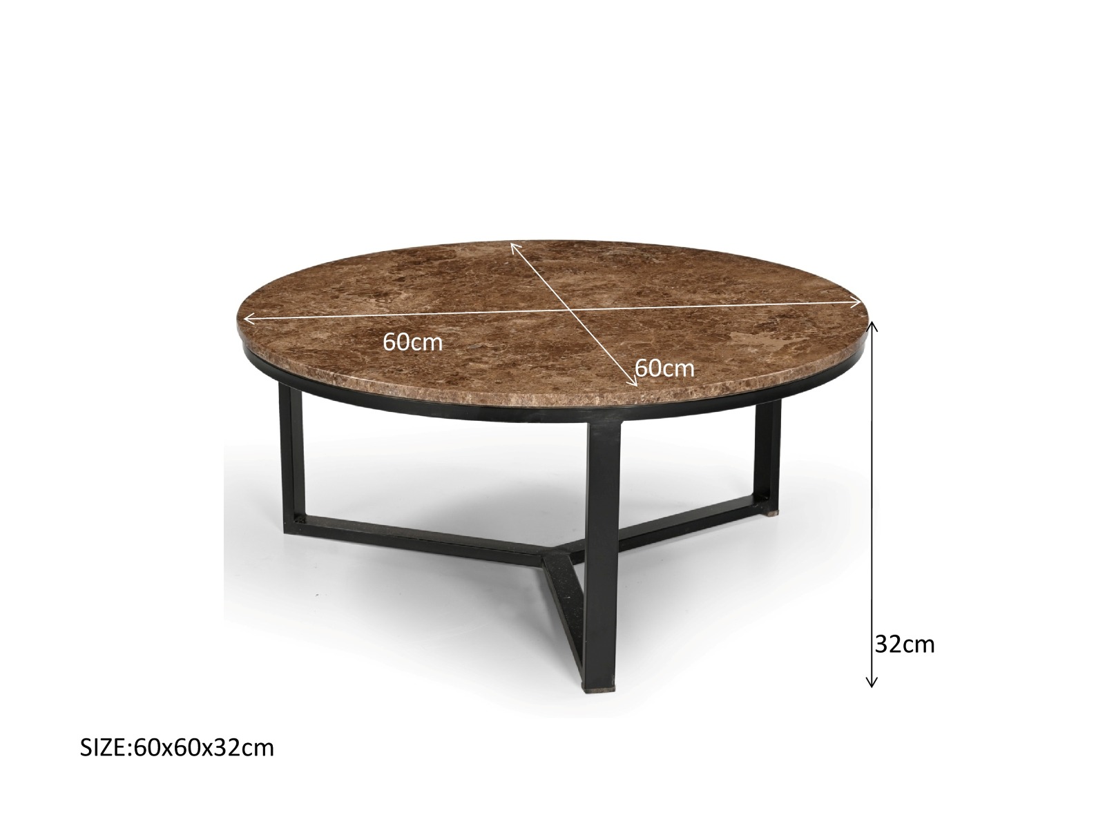 Salontafel Senna Emperador 60 cm - Afbeelding 3