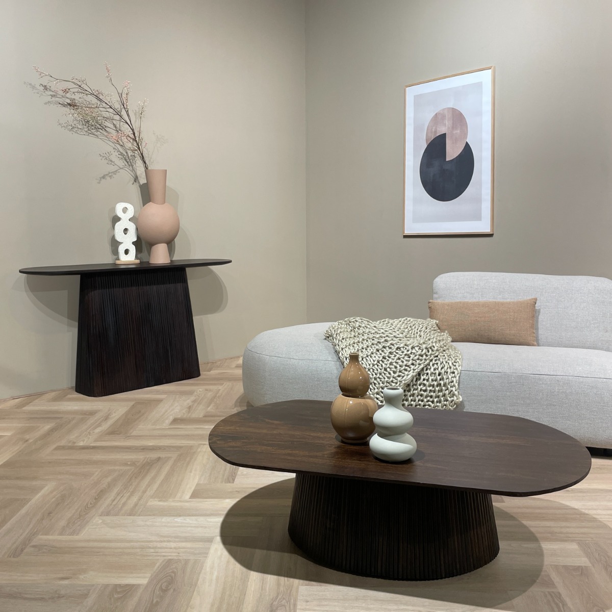 Bijzettafel Salvator Walnut 140 cm - Afbeelding 4