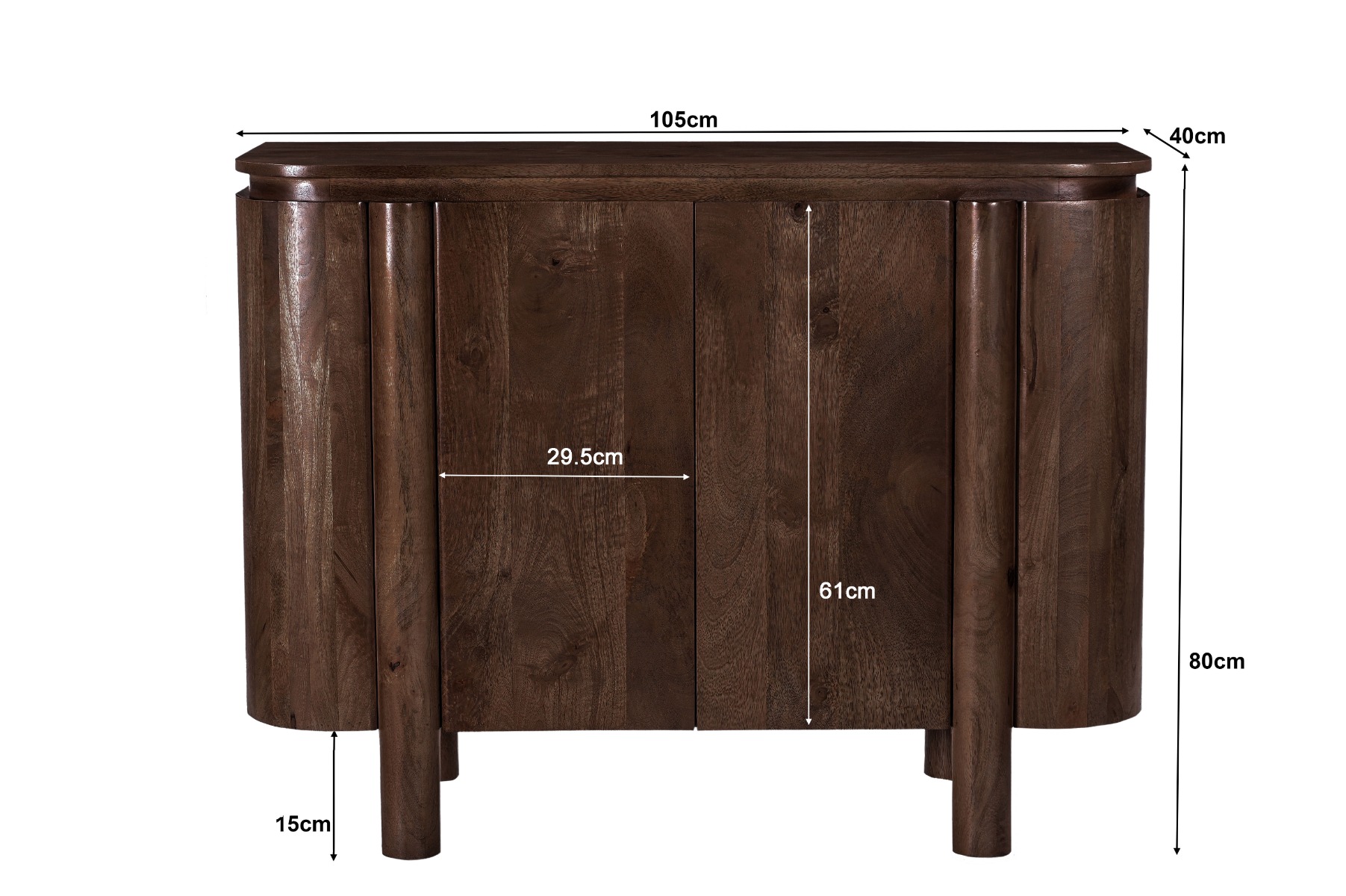 Dressoir Salano bruin 105 cm - Afbeelding 6