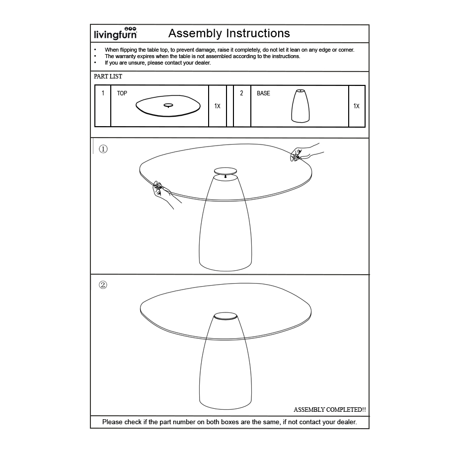 Eetkamertafel Mylon 140 cm - Afbeelding 6
