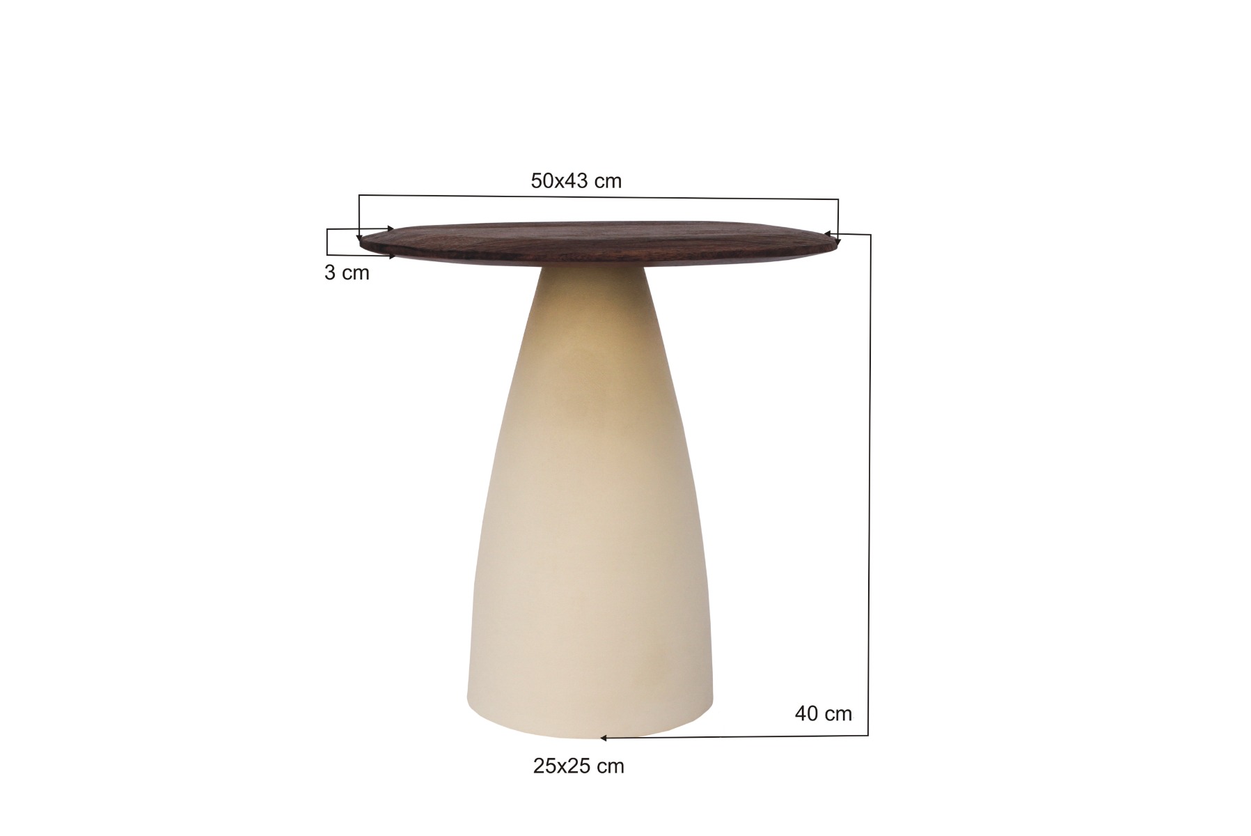 Bijzettafel Marron 50 cm - Afbeelding 5