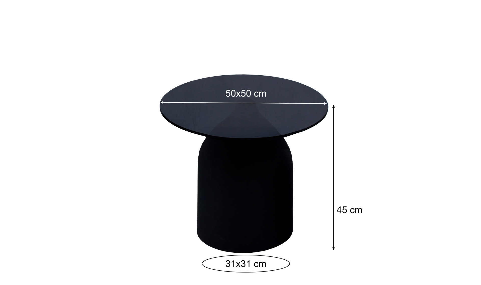 Bijzettafel Isa zwart 50 cm - Afbeelding 4