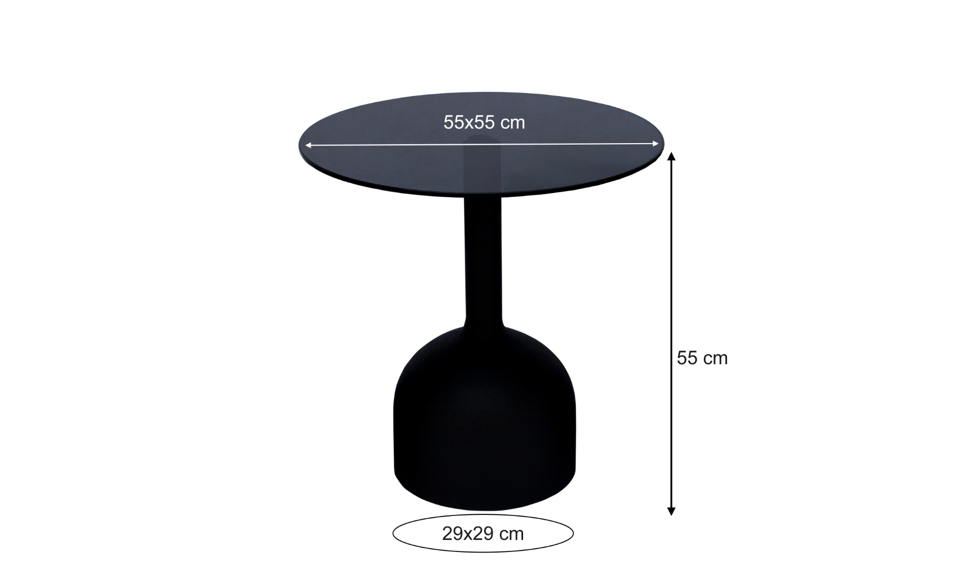 Bijzettafel Isa zwart 55 cm - Afbeelding 4