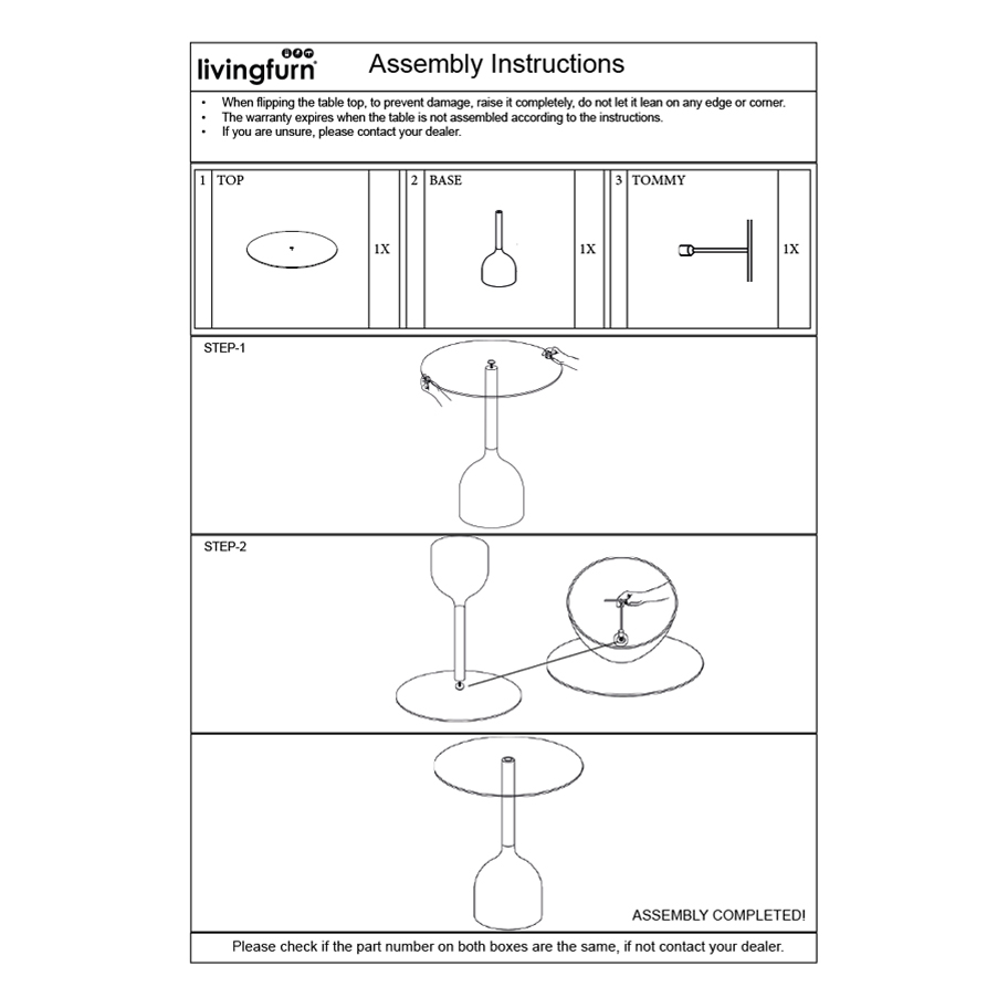 Bijzettafel Isa zwart 55 cm - Afbeelding 5