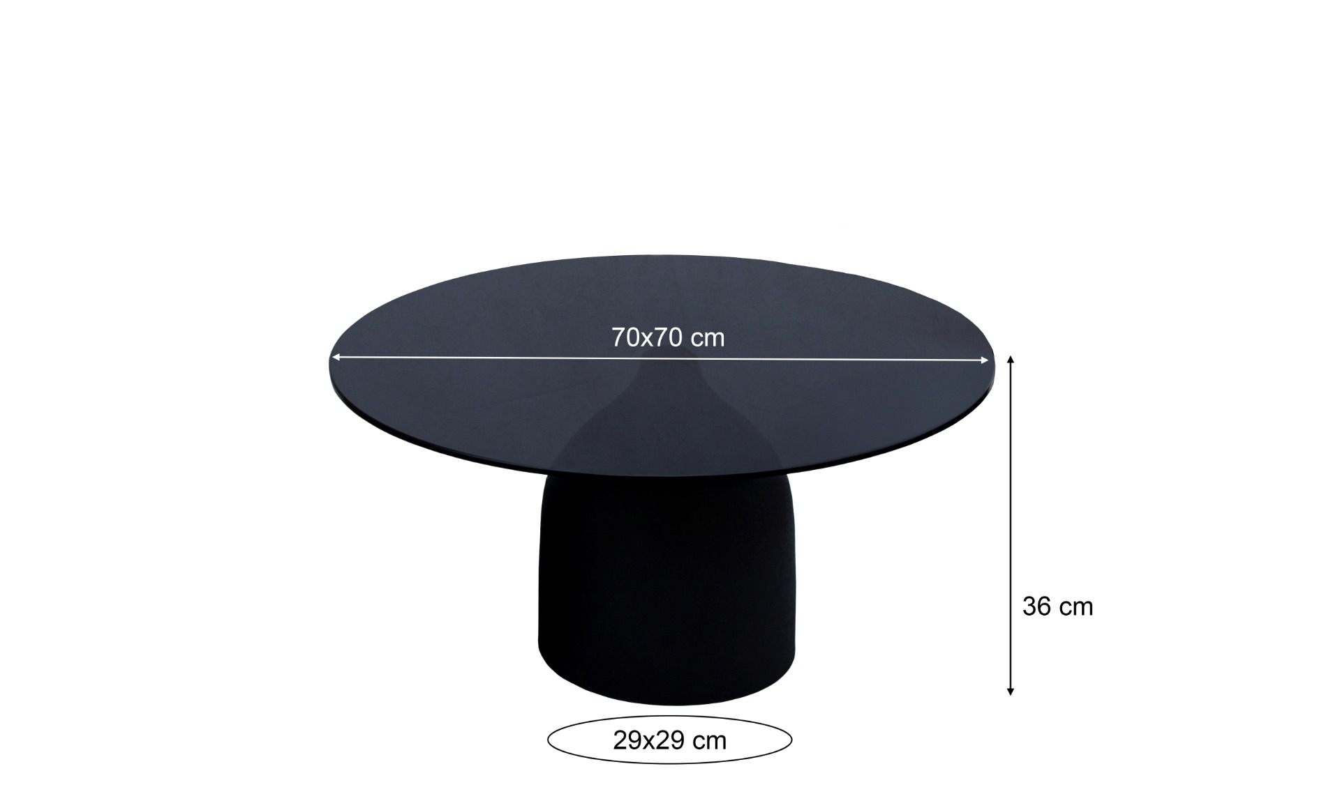 Bijzettafel Isa zwart 70 cm - Afbeelding 4