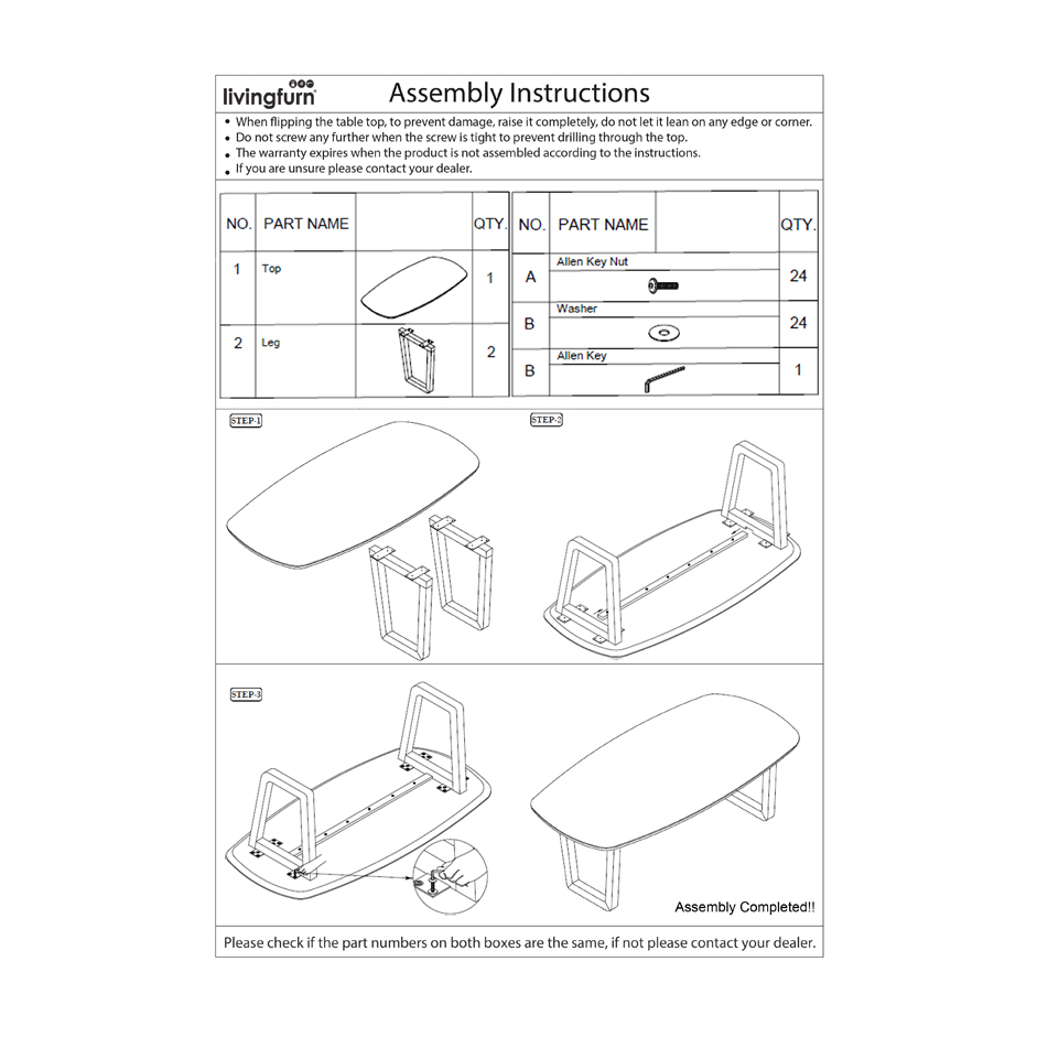 Eetkamertafel Cortez 200 cm - Afbeelding 7