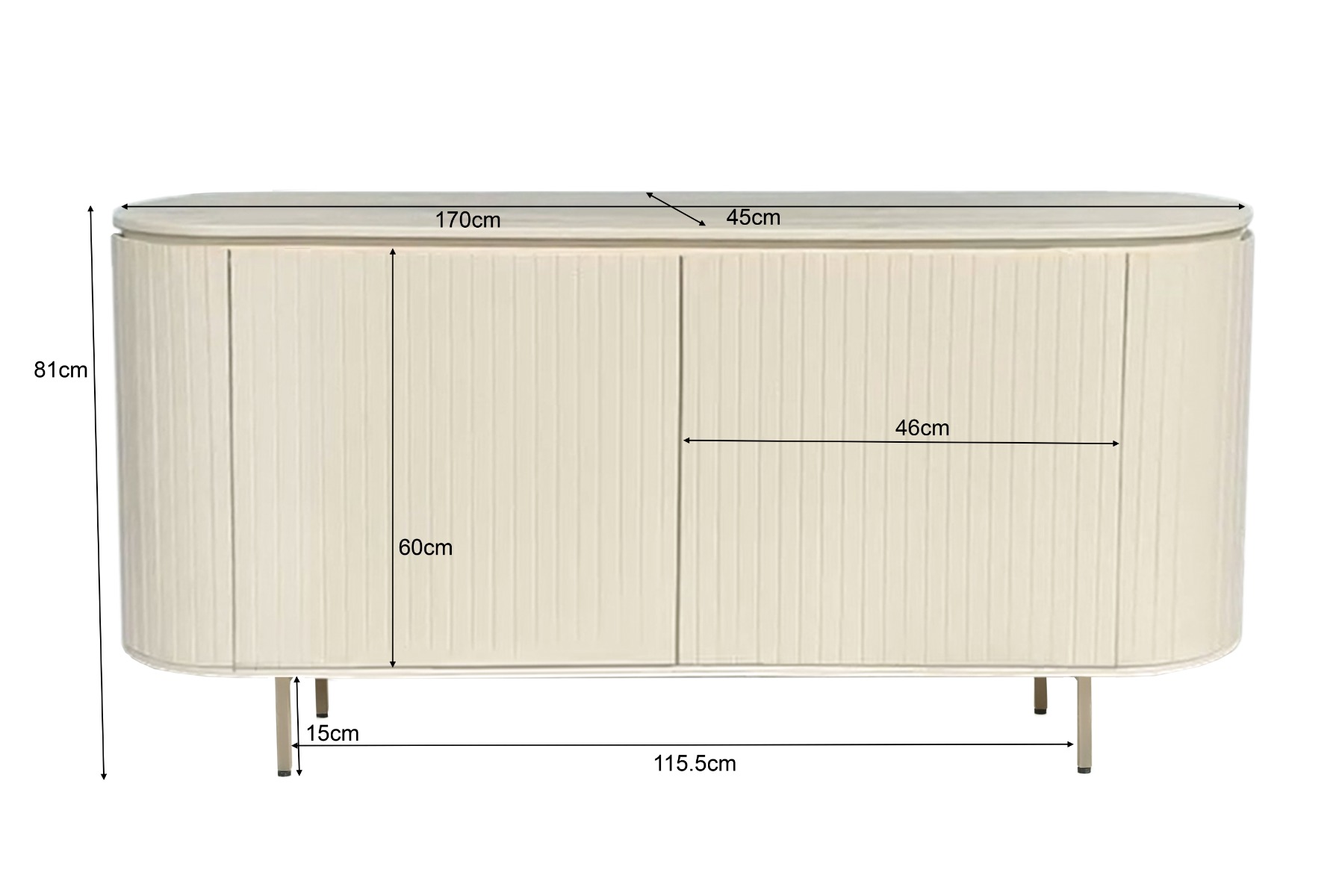 Dressoir Patou 170 cm - Afbeelding 4