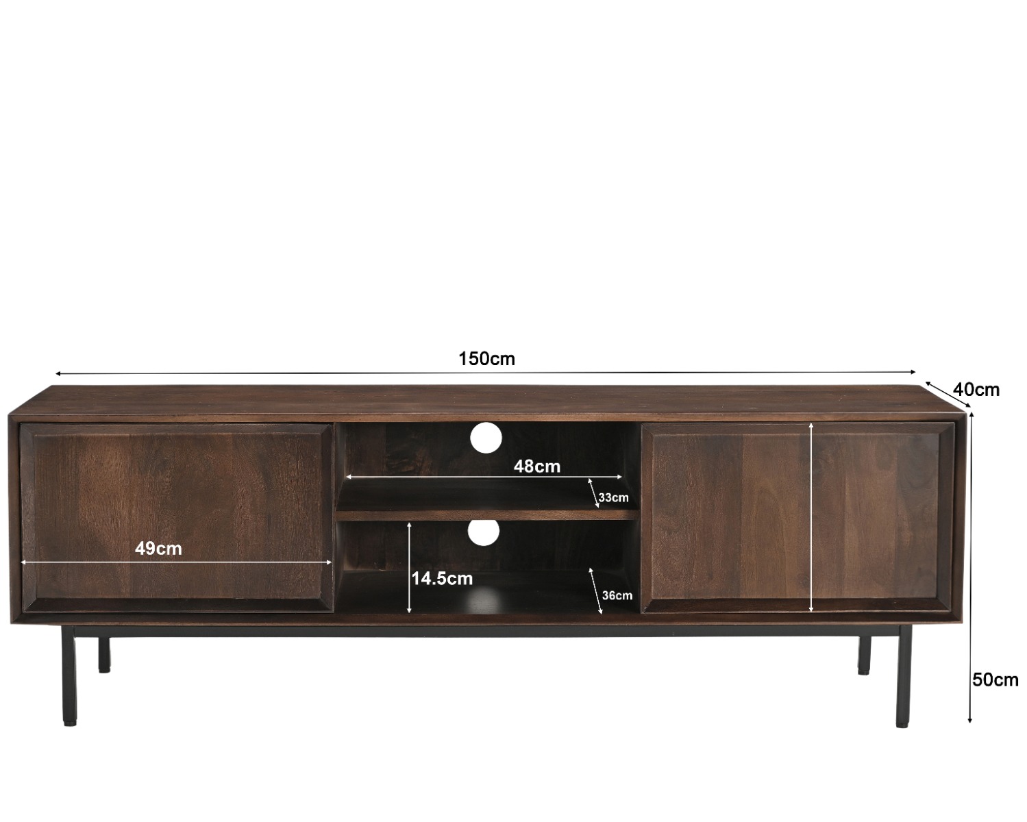 Opbergdoos Ravenstein bruin 150 cm - Afbeelding 5