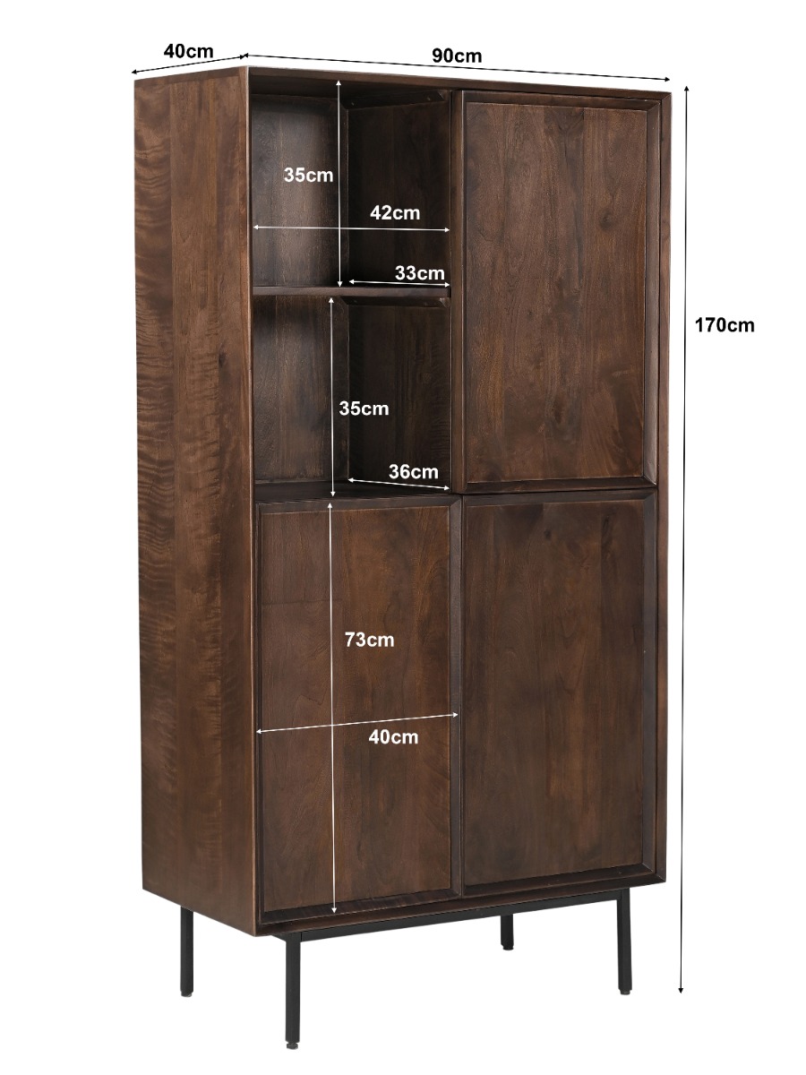 Kast Ravenstein bruin 90 cm - Afbeelding 5