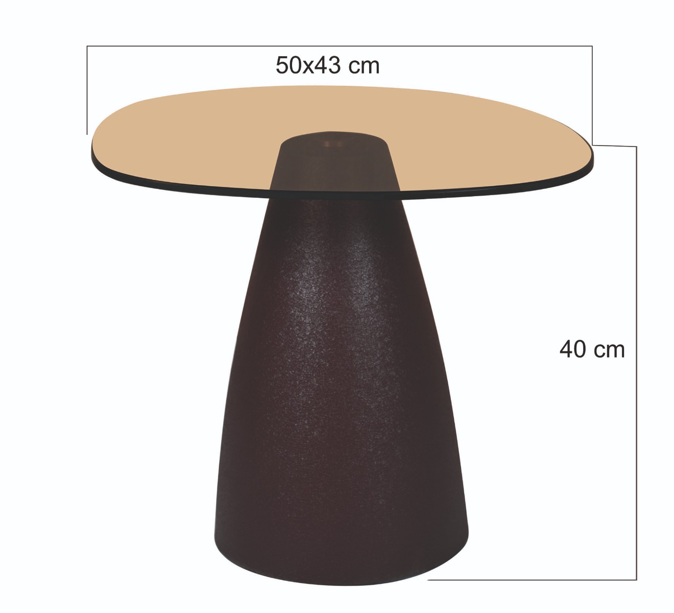 Salontafel Mylon bruin 50 cm - Afbeelding 5