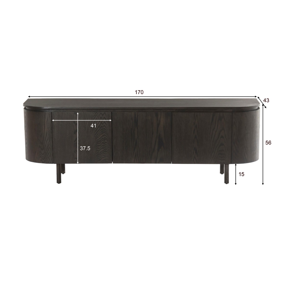 Opbergdoos Tobago Espresso 170 cm - Afbeelding 9