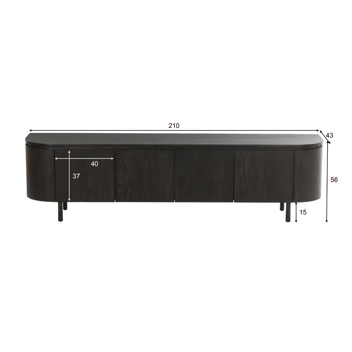 Opbergdoos Tobago Espresso 210 cm - Afbeelding 9