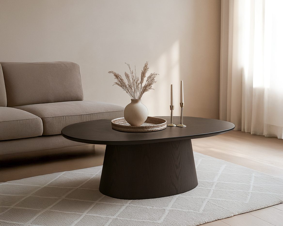 Salontafel Novero Espresso ovaal 120 cm - Afbeelding 6