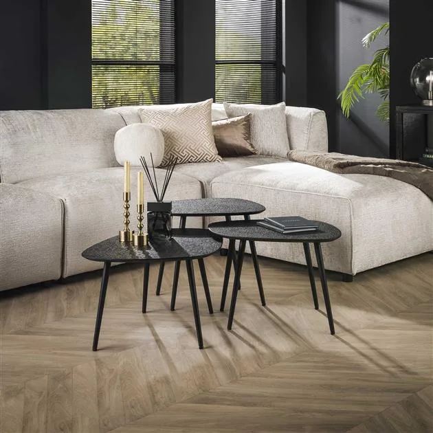Salontafel Metallic vierhoekig set/3 - Afbeelding 3