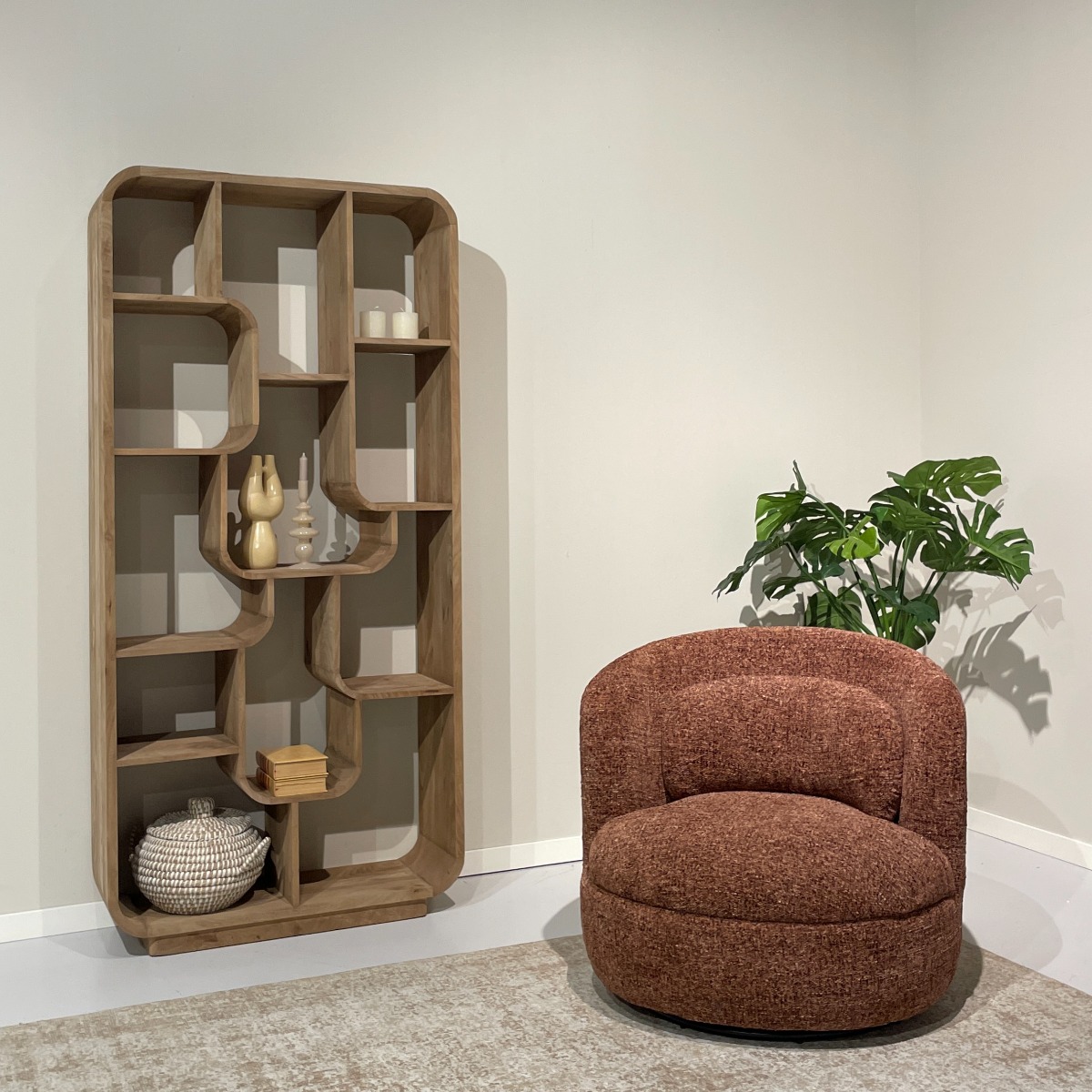 Draaifauteuil Britt bordeaux - Afbeelding 6