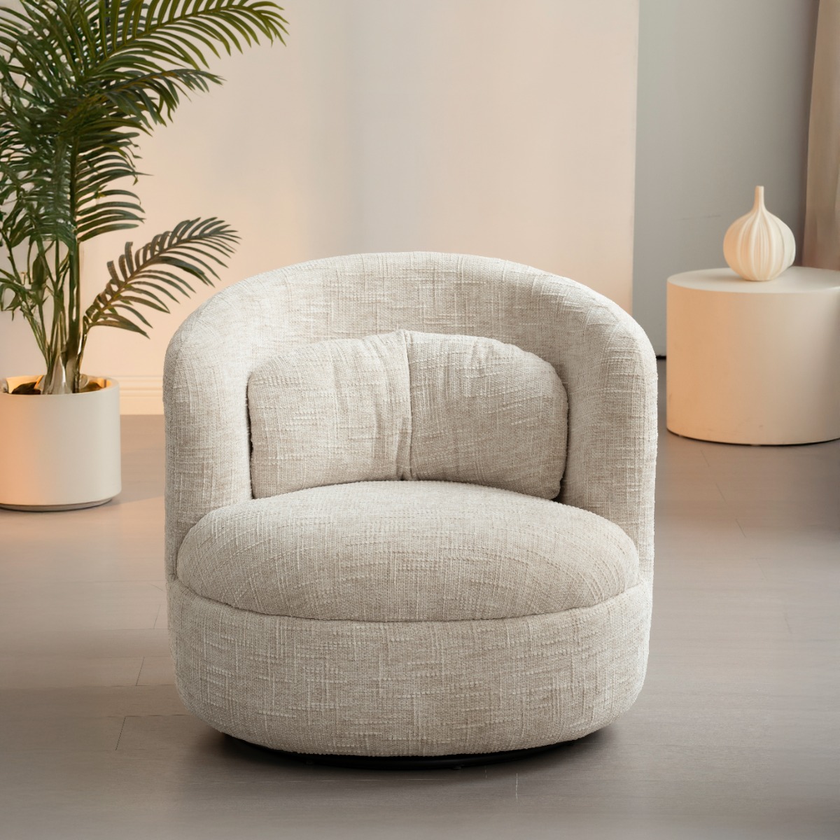 Draaifauteuil Britt crème - Afbeelding 7