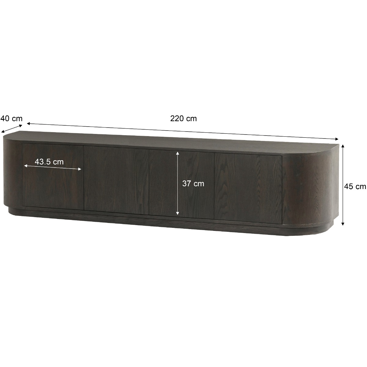 Opbergdoos Novero Espresso 220 cm - Afbeelding 7