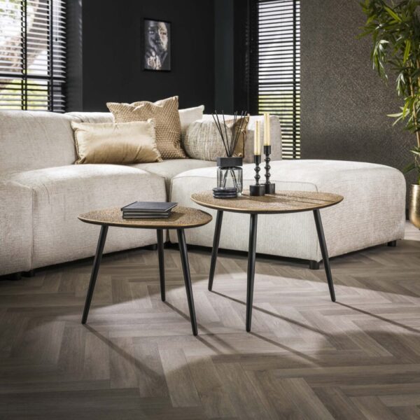 3158_30_1 Salontafel Metallic driehoekig set/2