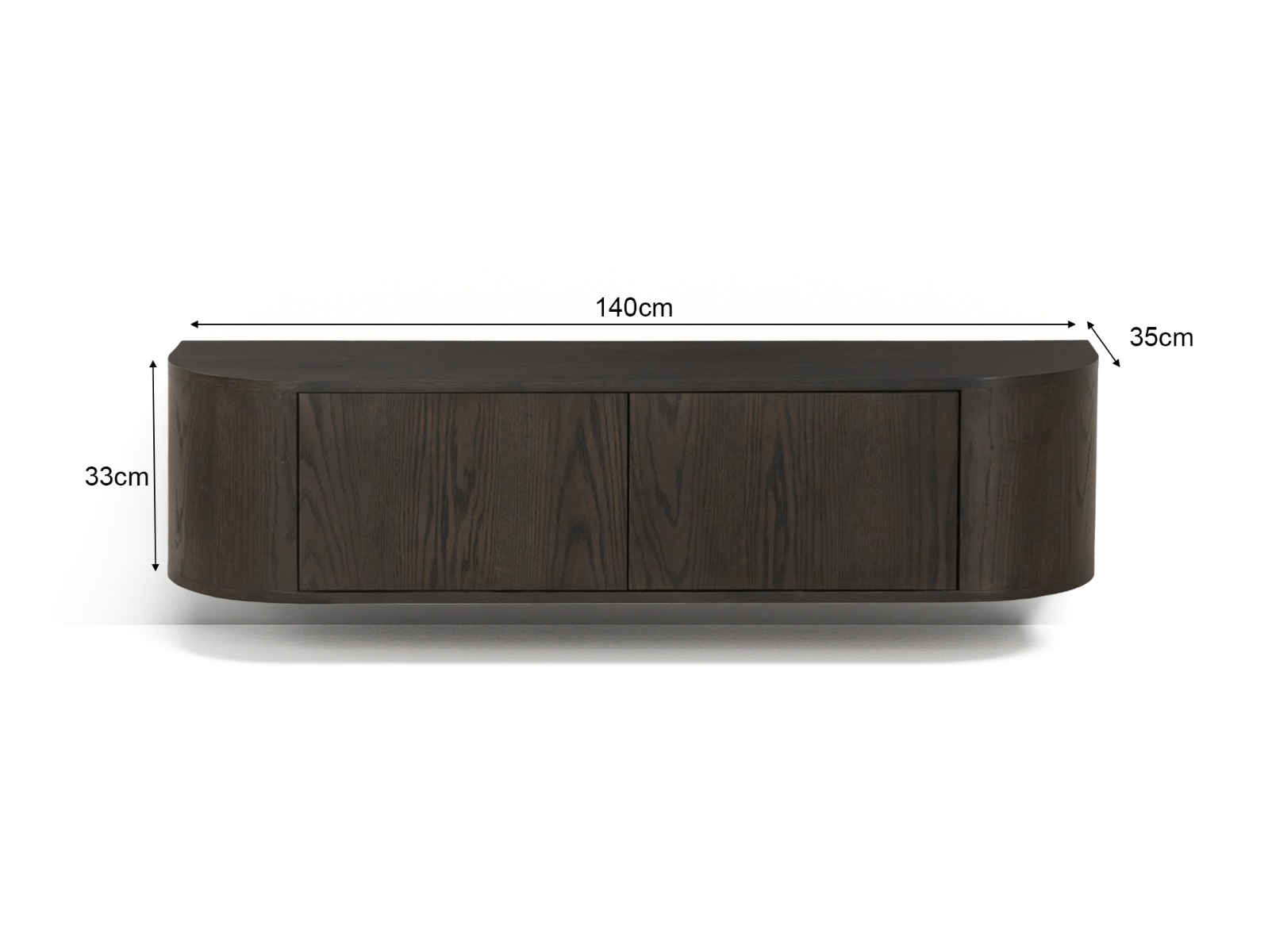 Opbergdoos Novero Espresso zwevend 140 cm - Afbeelding 8