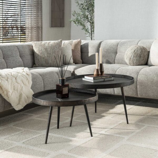 3162_48_1 Salontafel Metallic rond set/2