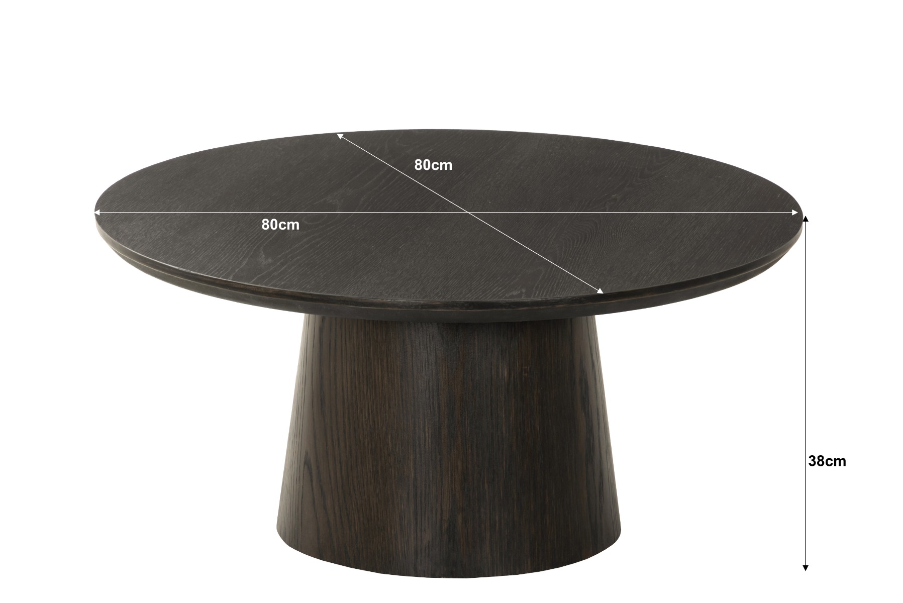 Salontafel Novero Espresso 80 cm - Afbeelding 7