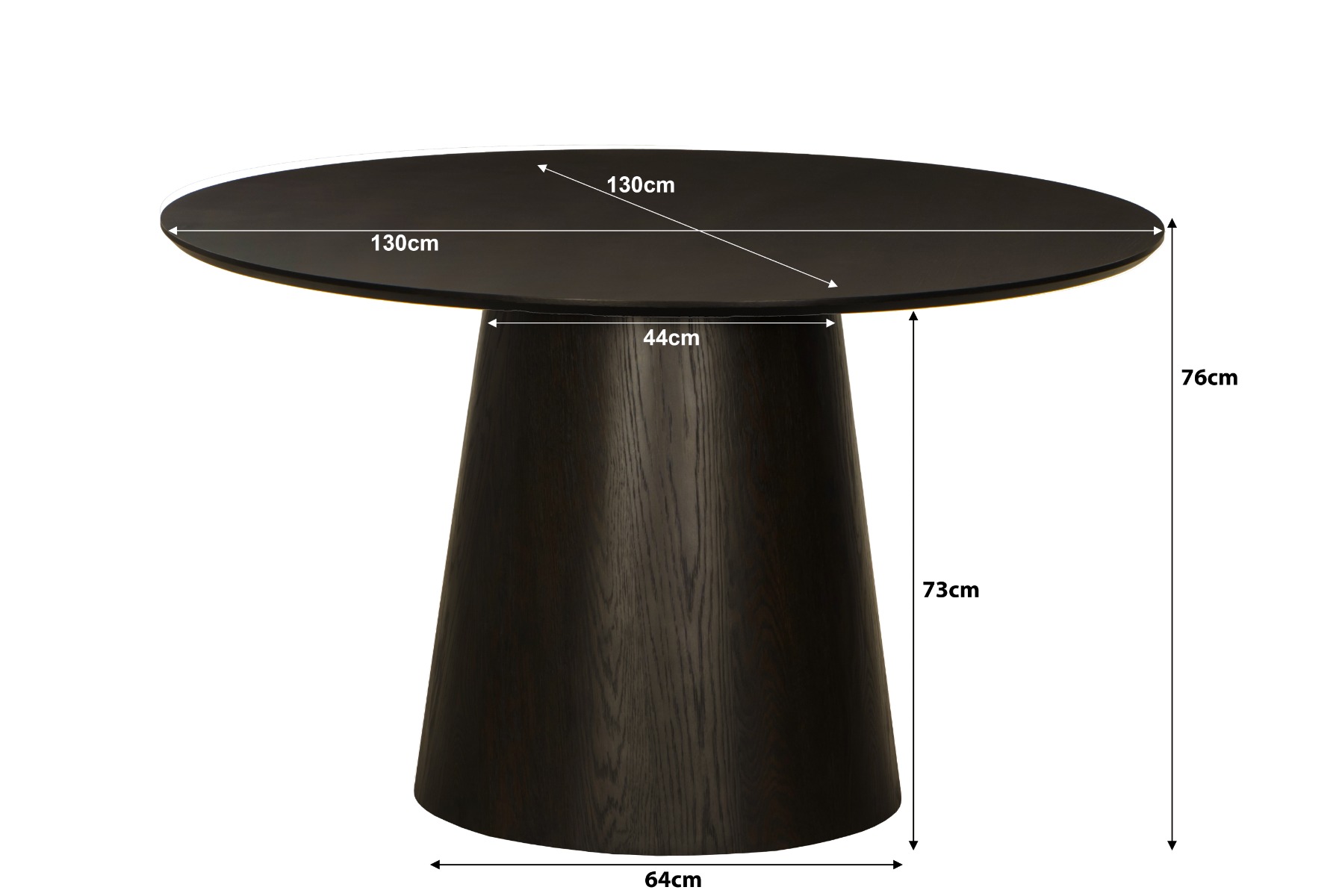 Eetkamertafel Novero Espresso 130 cm - Afbeelding 6