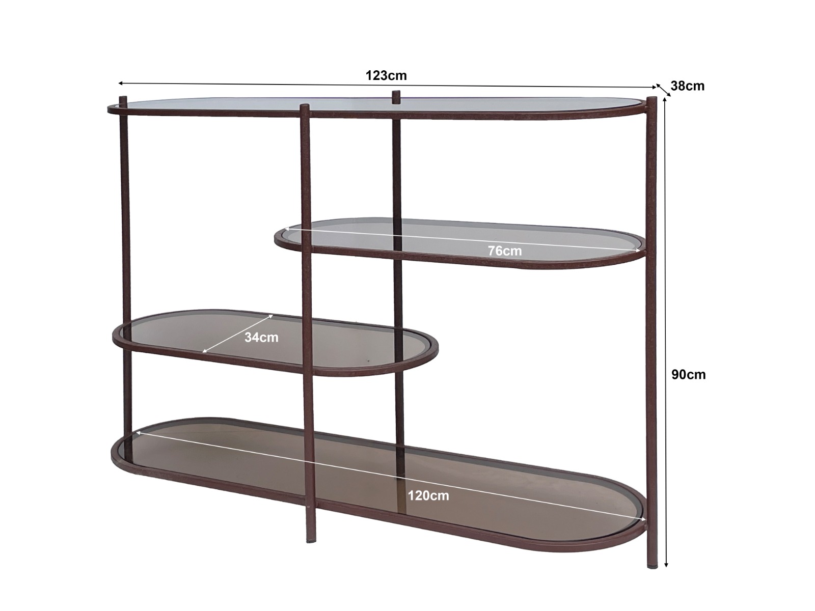 Kast Jill bordeaux 90 cm - Afbeelding 5