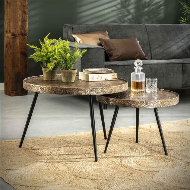 Salontafel Metallic rond set/2 - Afbeelding 8
