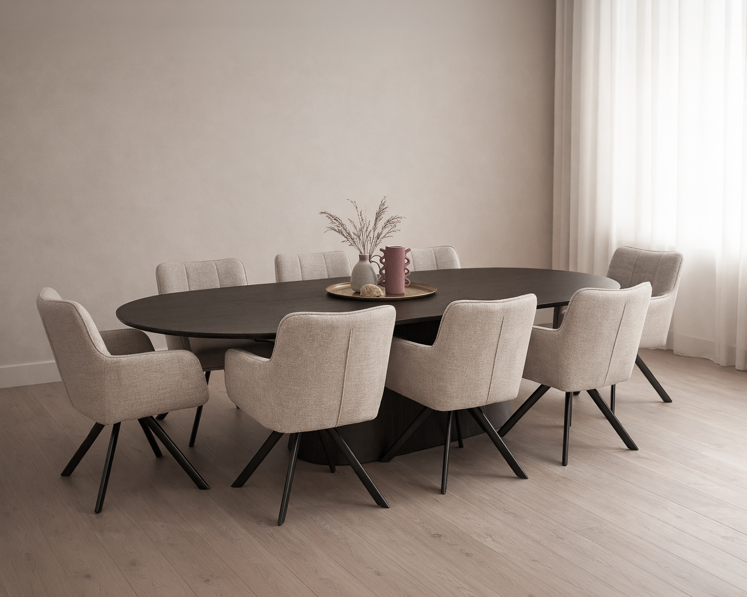 Eetkamertafel Novero Espresso 280 cm - Afbeelding 6