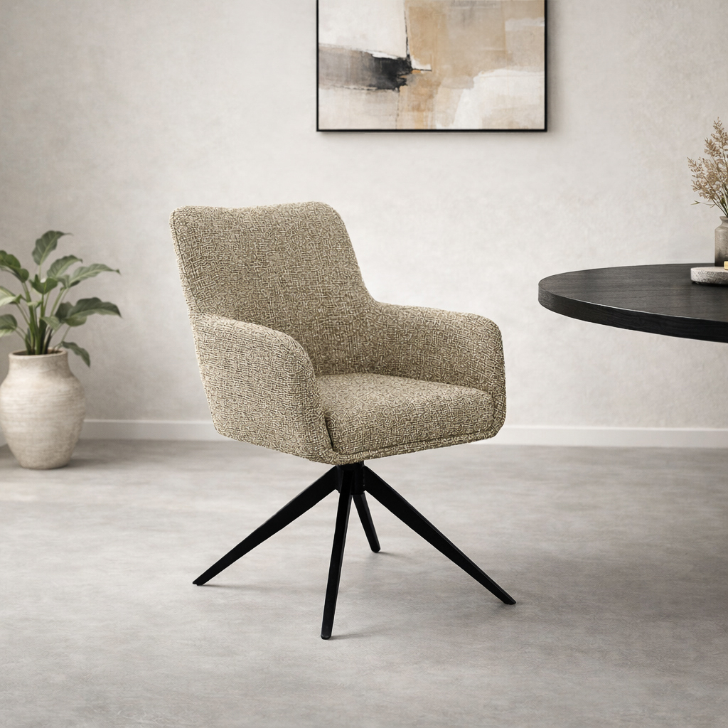 Eetkamerstoel Tara beige - Afbeelding 6
