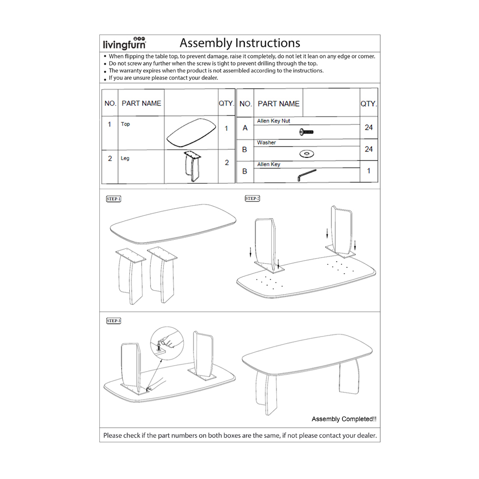 Eetkamertafel Trevor 280 cm - Afbeelding 7