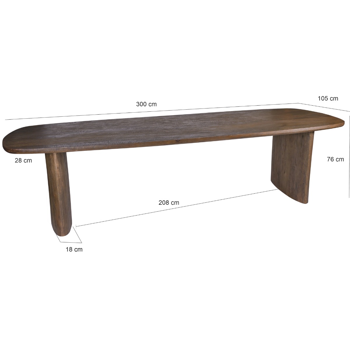 Eetkamertafel Tyler 300 cm - Afbeelding 6