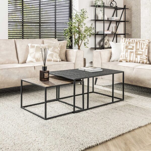 3175_48_1 Salontafel Metallic rechthoekig set/2