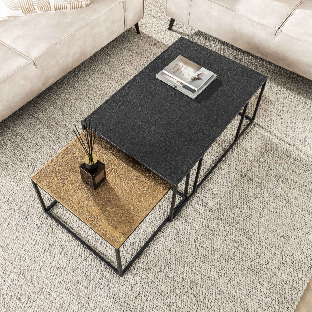 Salontafel Metallic rechthoekig set/2 - Afbeelding 2