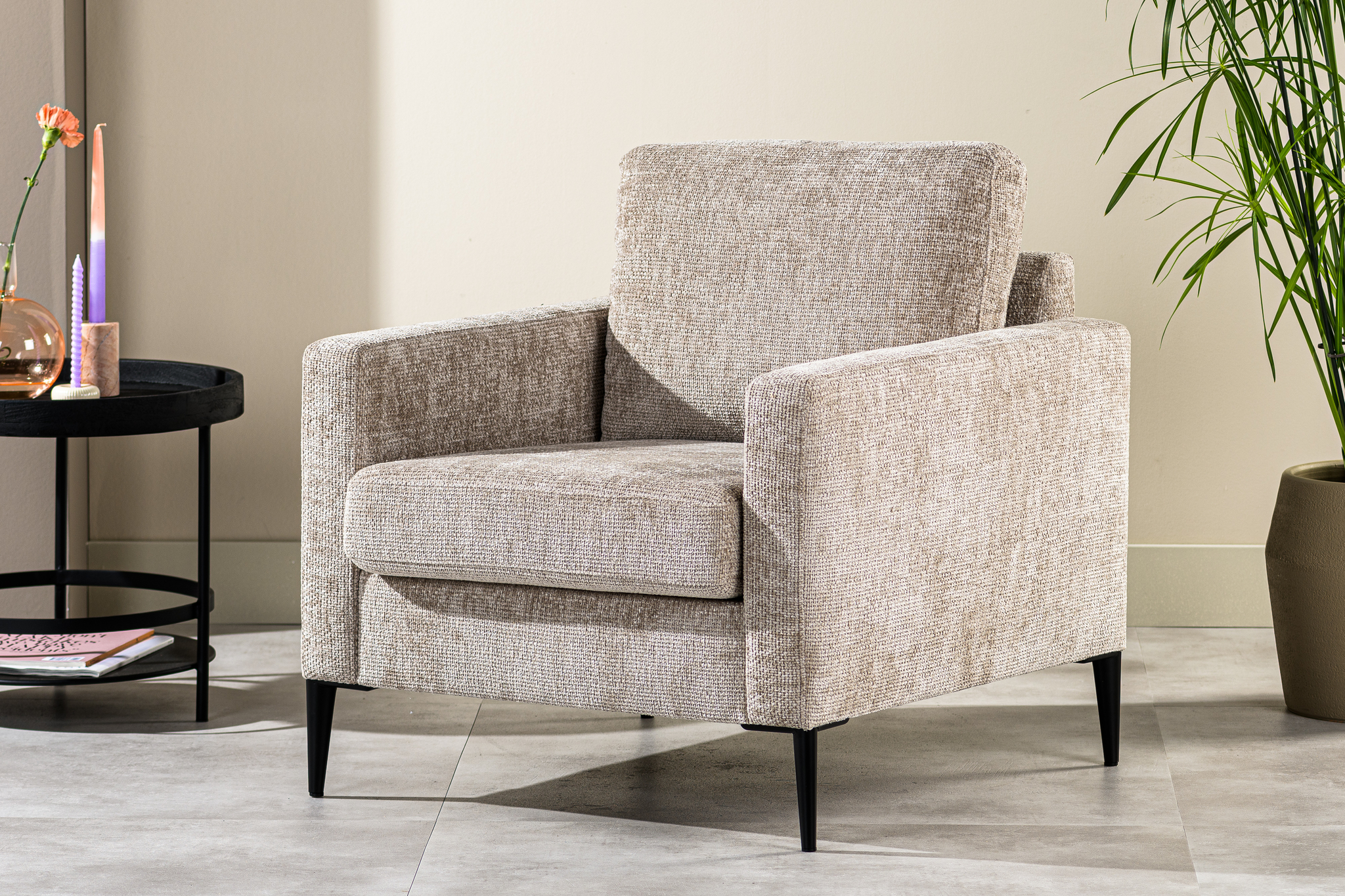 Fauteuil 1-zits champagne