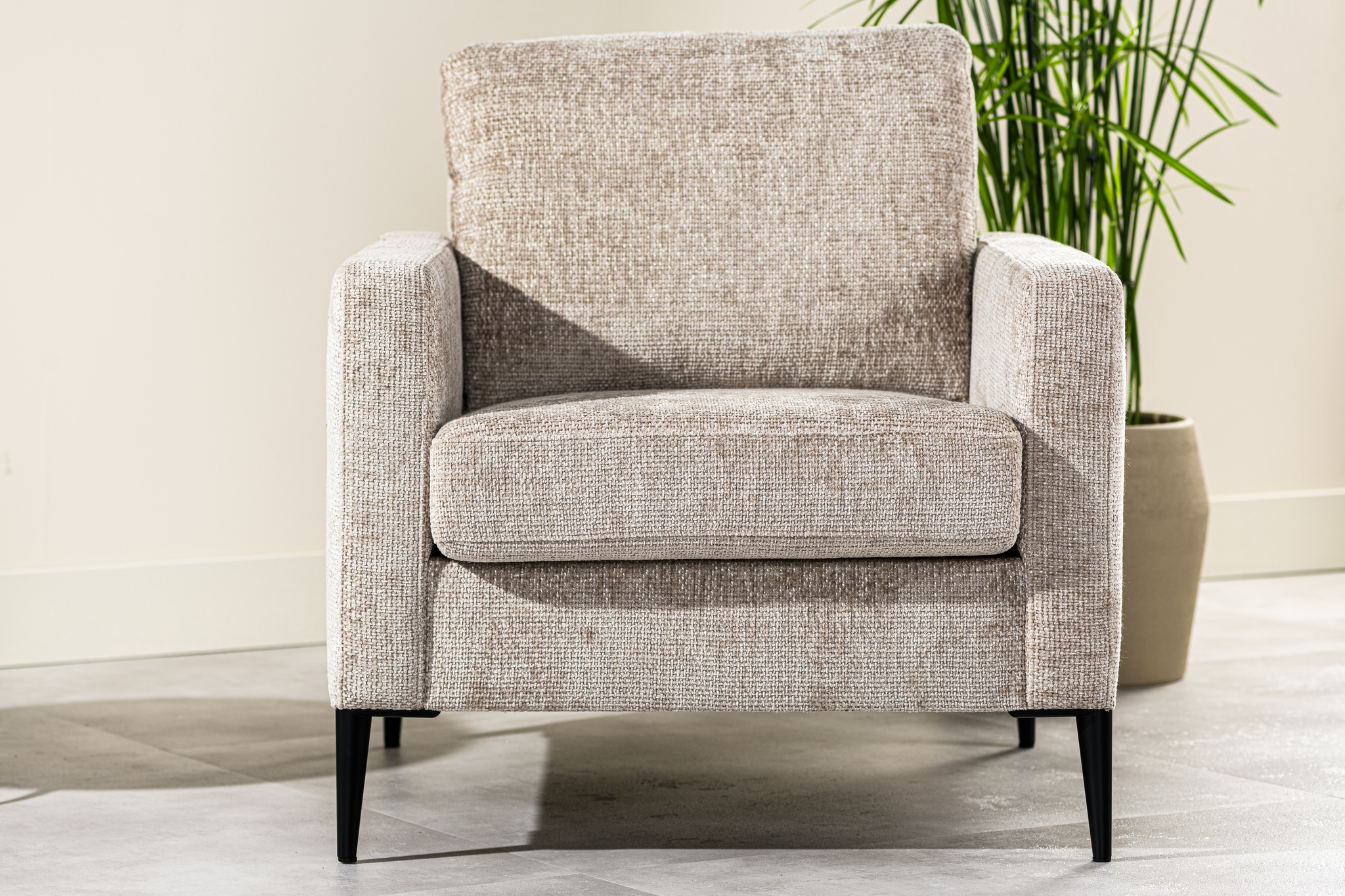 Fauteuil 1-zits champagne - Afbeelding 4