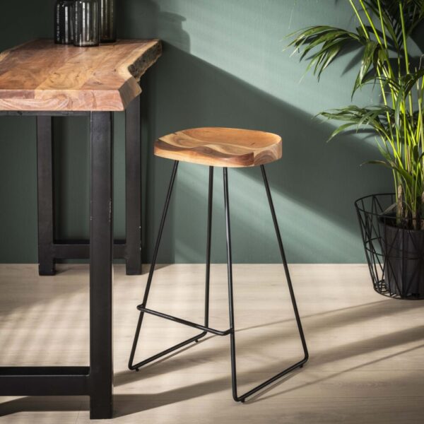 Barstoel Wooden Seat VPE4