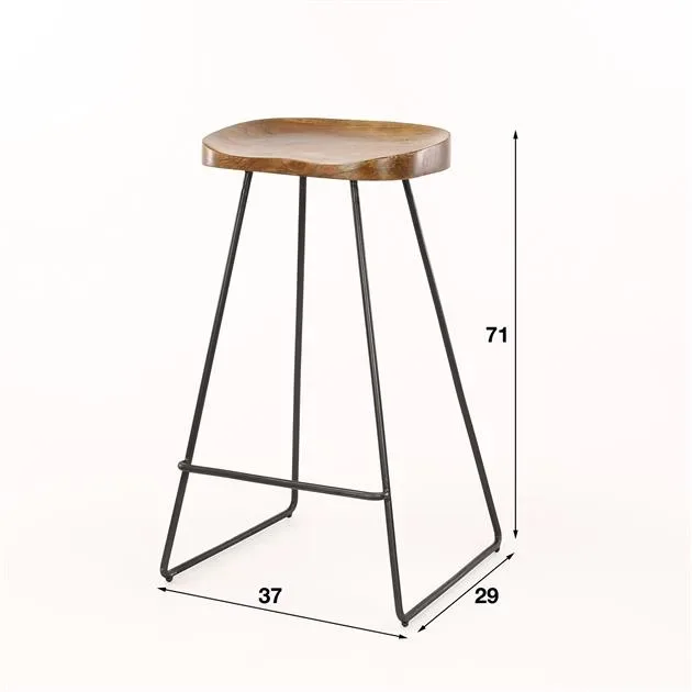 Barstoel Wooden Seat VPE4 - Afbeelding 4