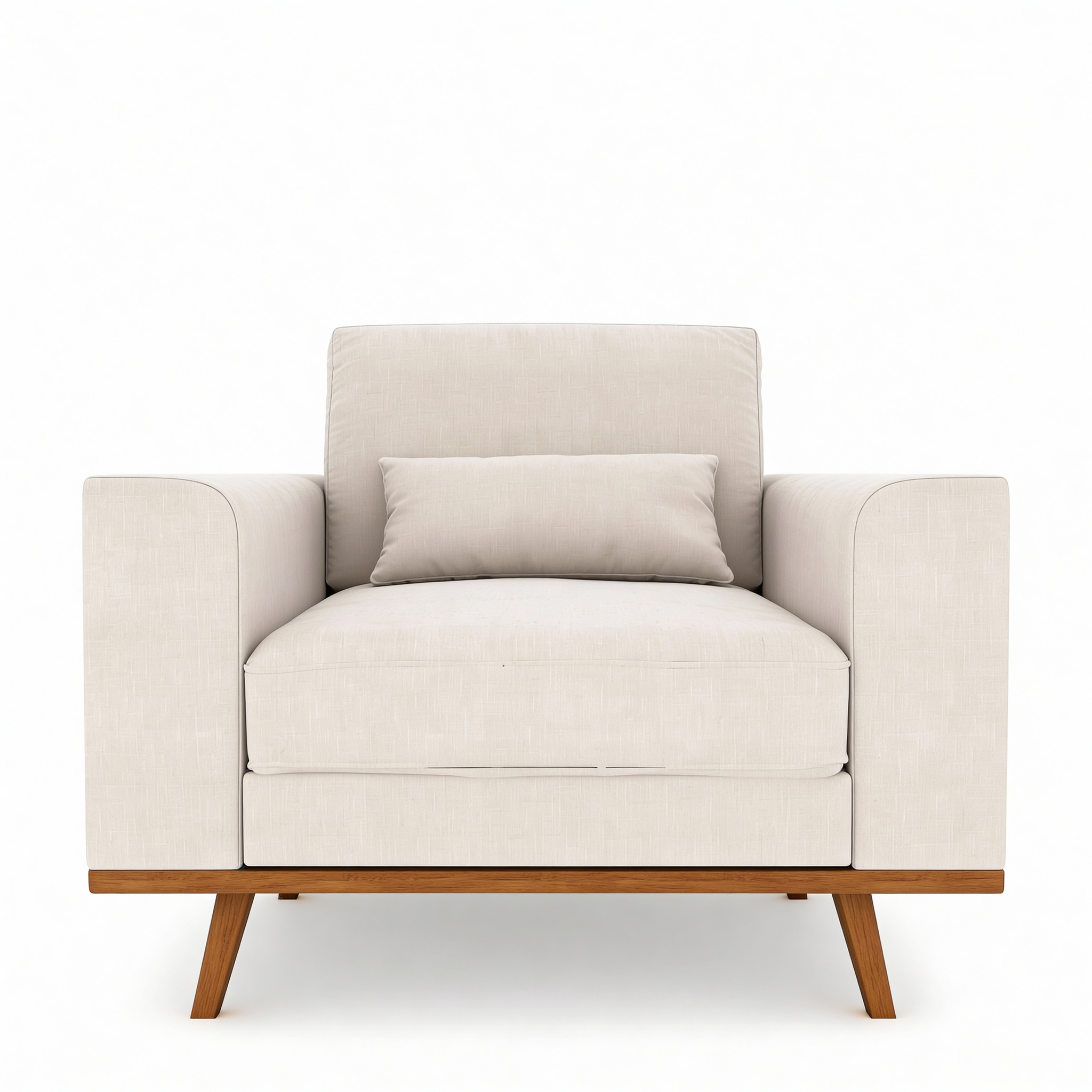 Fauteuil Japandi 1-zits beige - Afbeelding 6