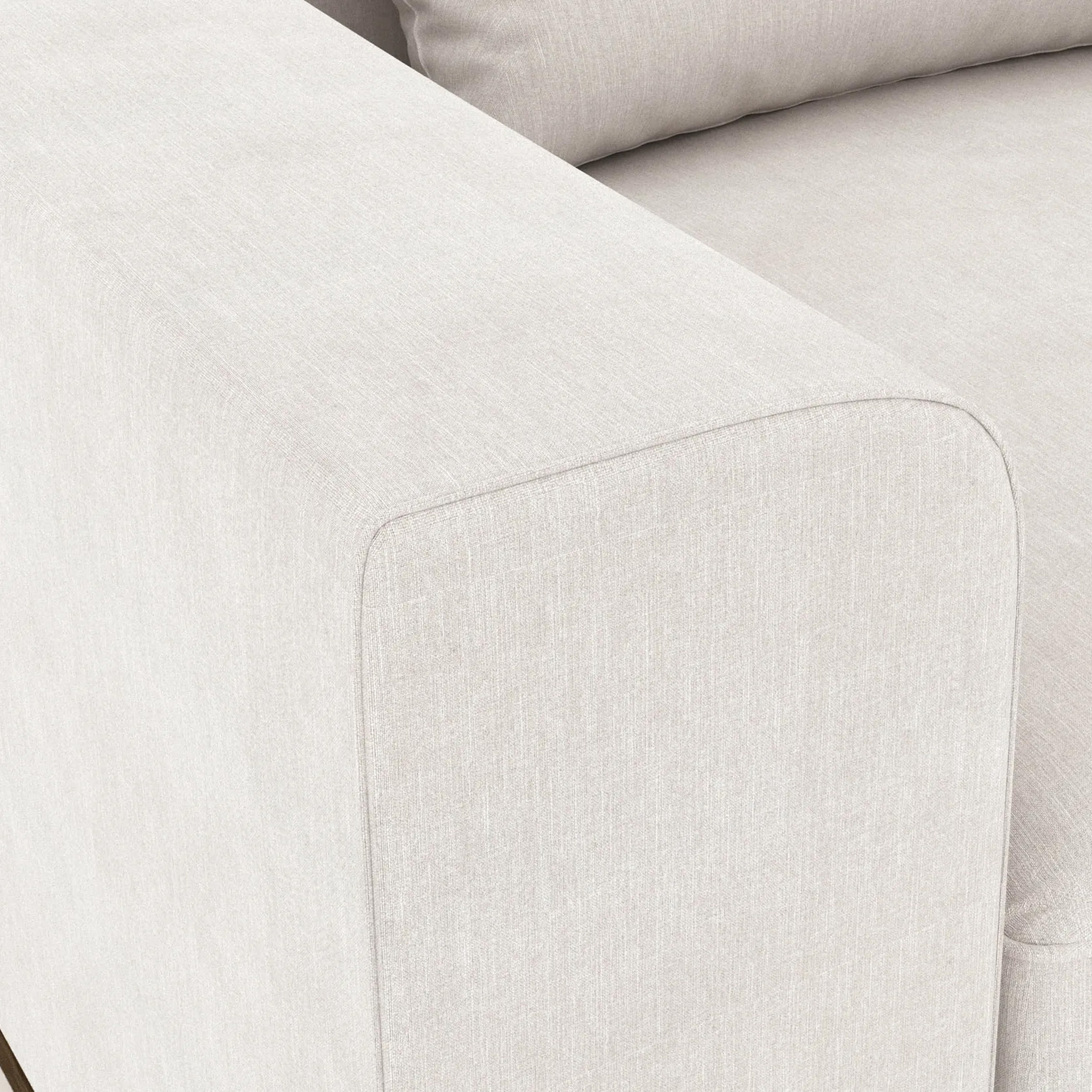 Fauteuil Japandi 1-zits beige - Afbeelding 9