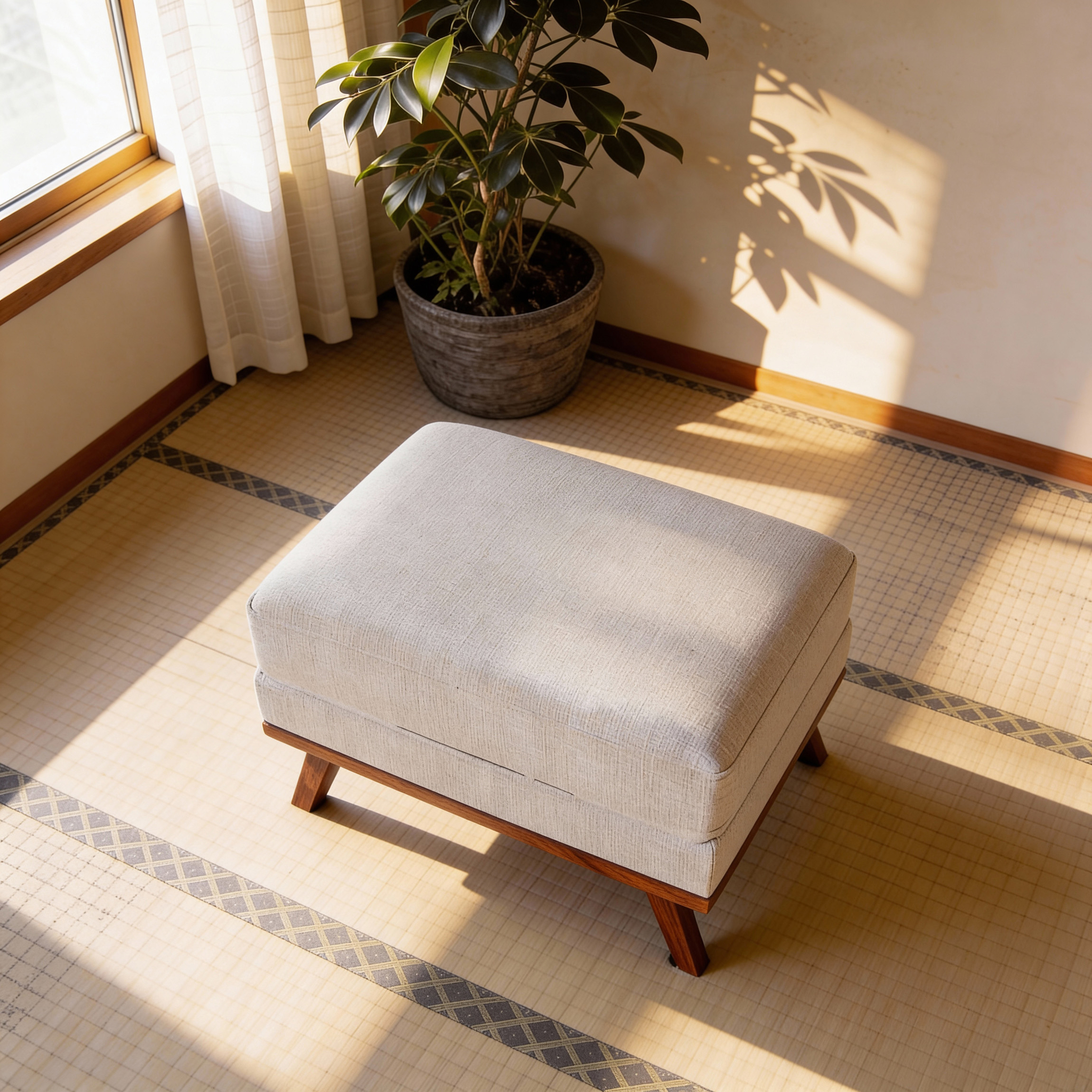 Voetenbank Japandi beige - Afbeelding 3